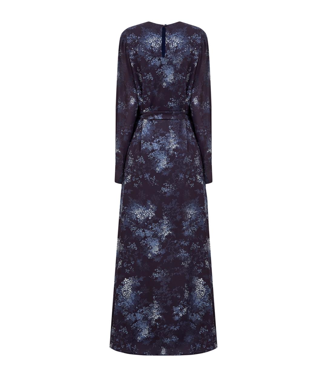 ELEVENTY Синее шелковое повседневное платье, фото 2