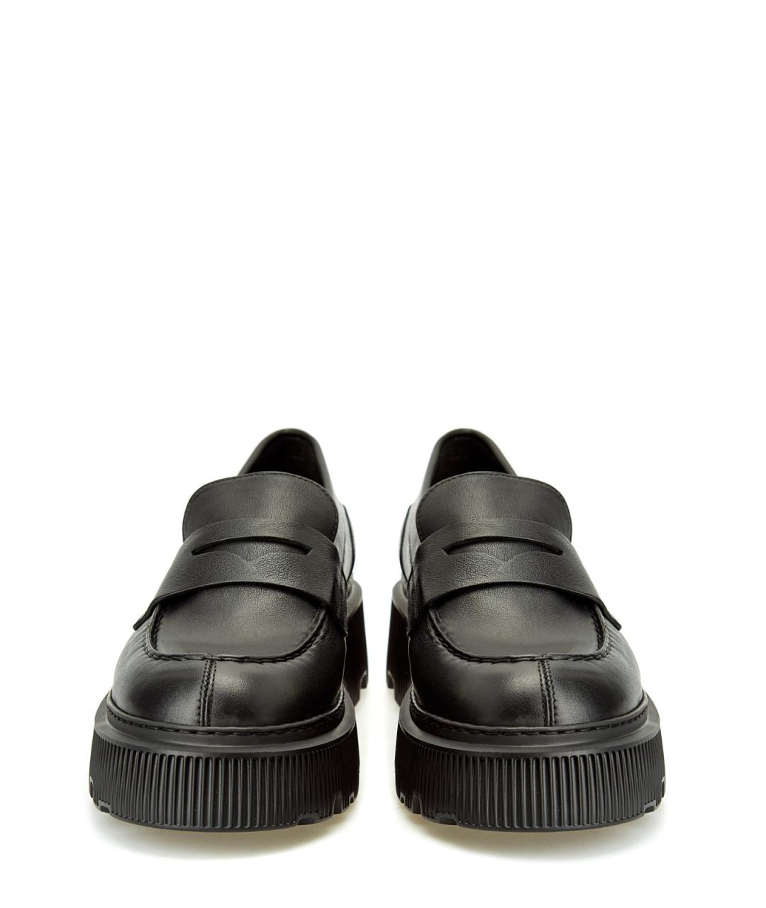 SANTONI Черные кожаные лоферы, фото 5