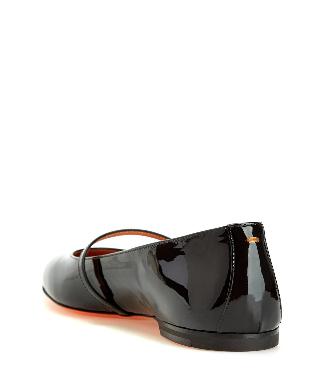 SANTONI Черные кожаные балетки, фото 4