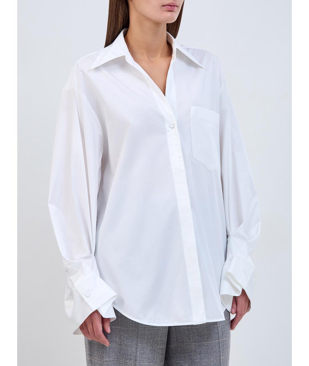 LORENA ANTONIAZZI Белая хлопковая рубашка, фото 3