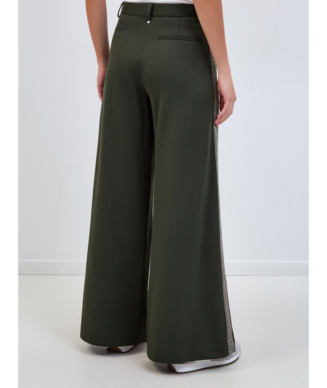 LORENA ANTONIAZZI Зеленые хлопковые прямые брюки, фото 4