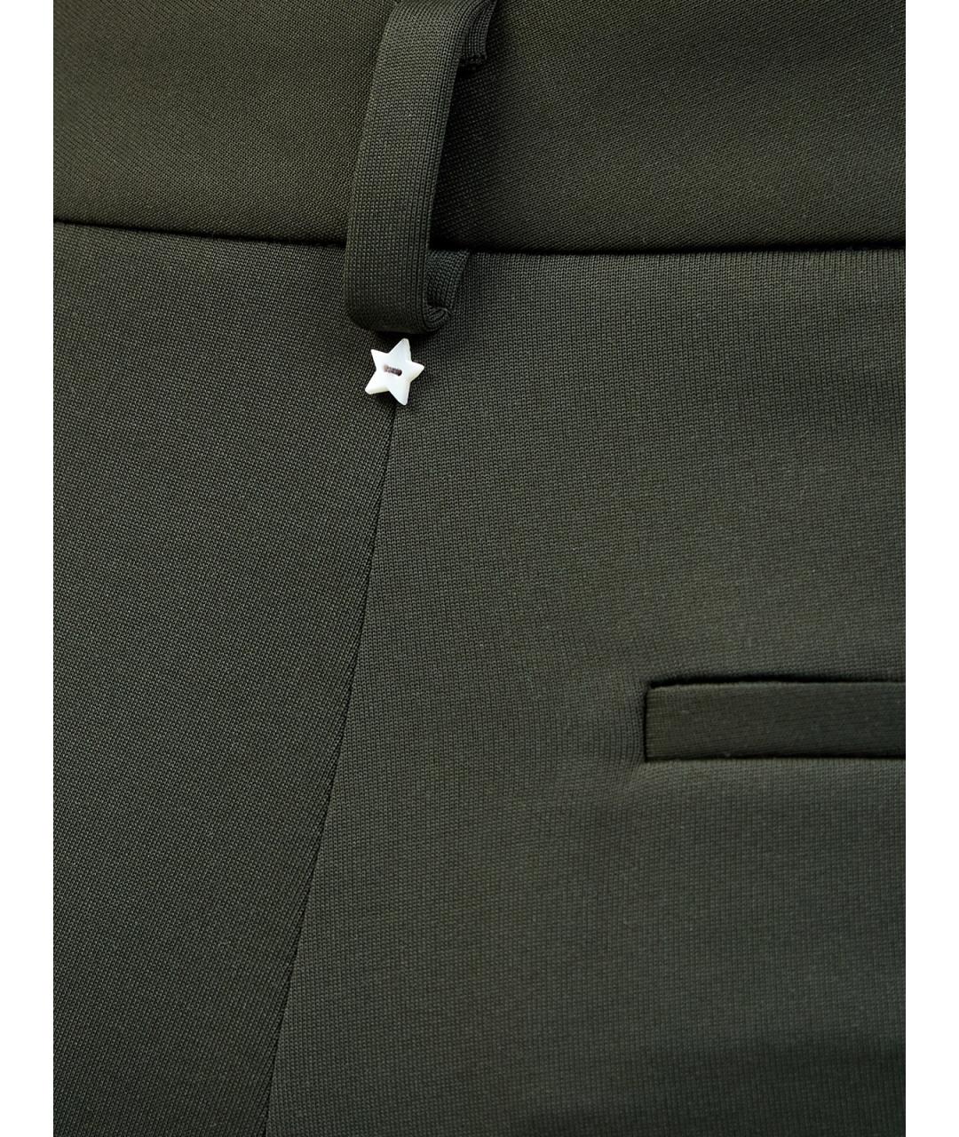 LORENA ANTONIAZZI Зеленые хлопковые прямые брюки, фото 5