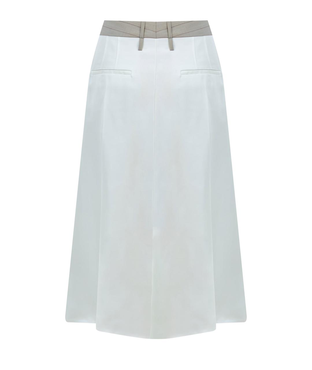 JIL SANDER Зеленая шерстяная юбка миди, фото 2