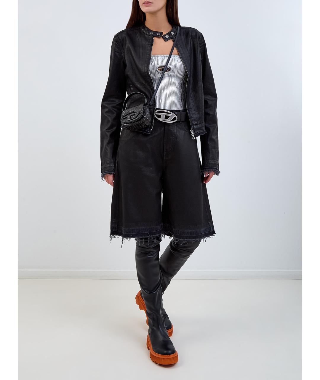 DIESEL Черные хлопковые шорты, фото 2