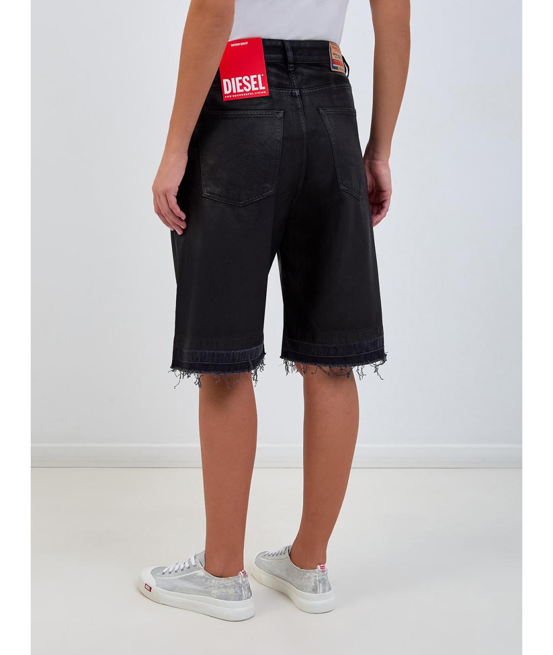 DIESEL Черные хлопковые шорты, фото 4