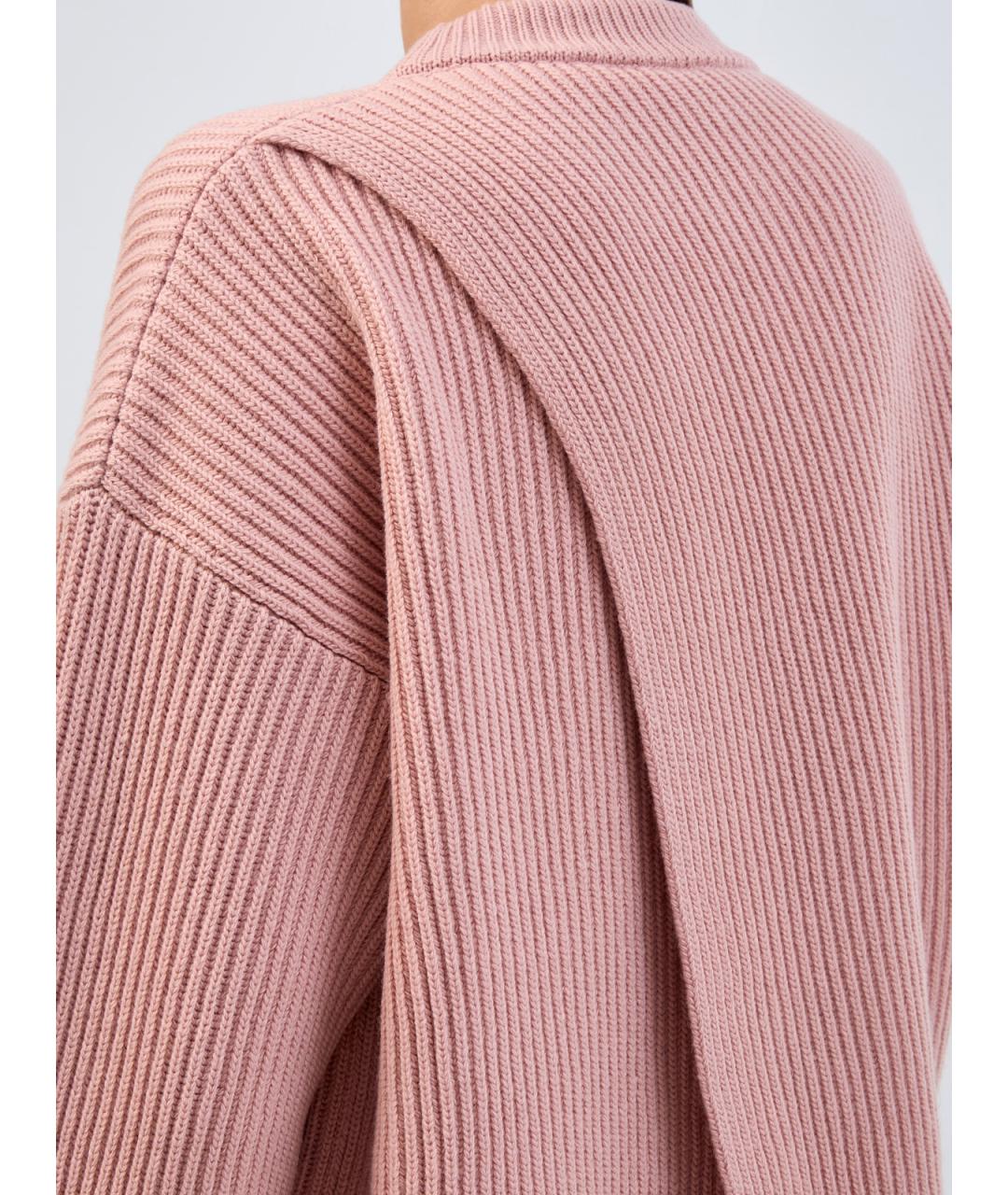JIL SANDER Розовый шерстяной джемпер / свитер, фото 5