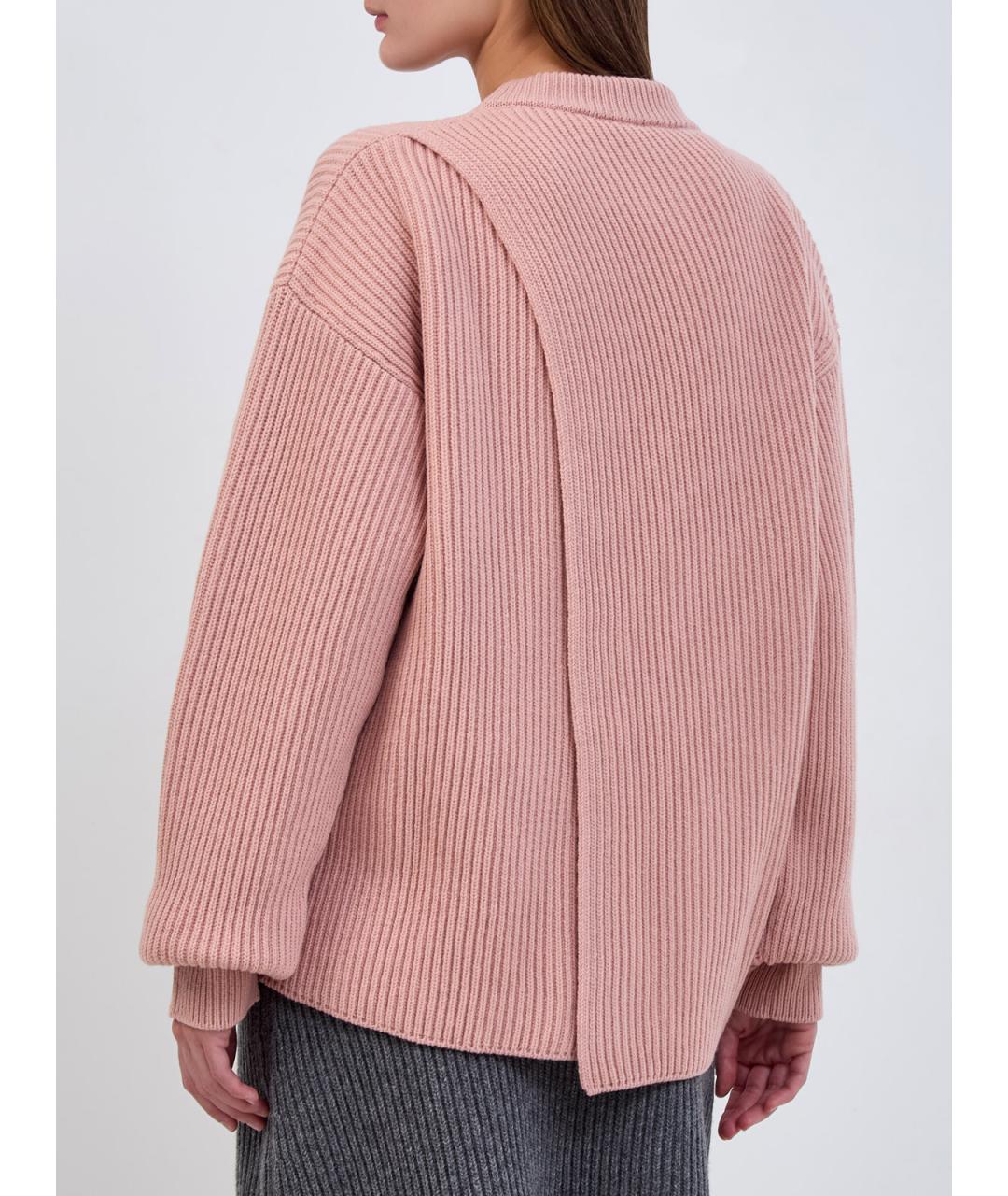 JIL SANDER Розовый шерстяной джемпер / свитер, фото 4
