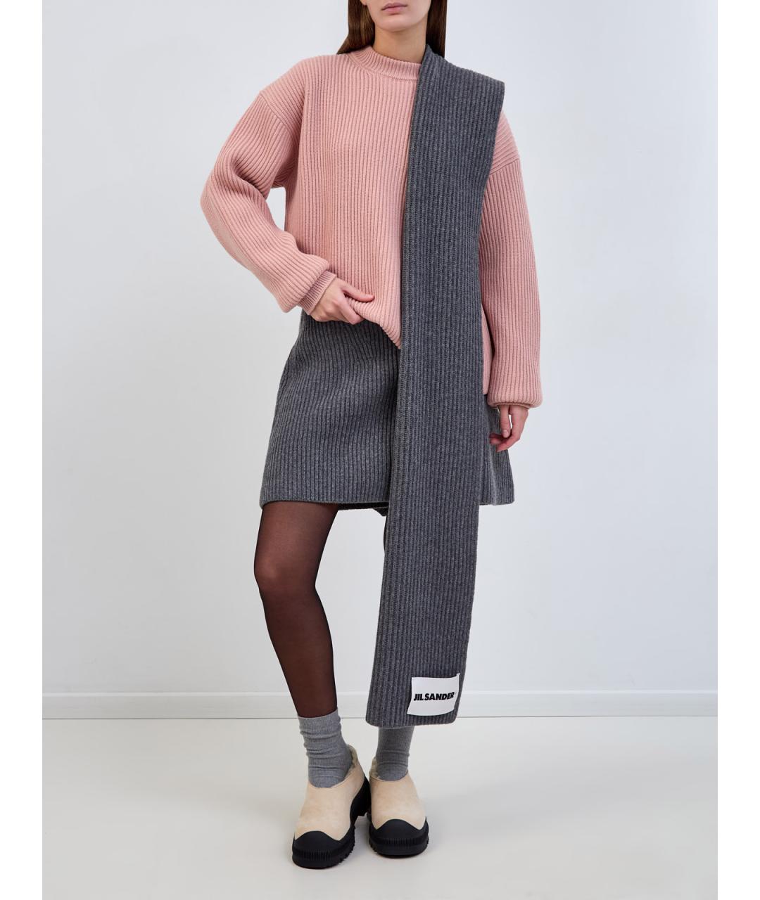 JIL SANDER Розовый шерстяной джемпер / свитер, фото 2