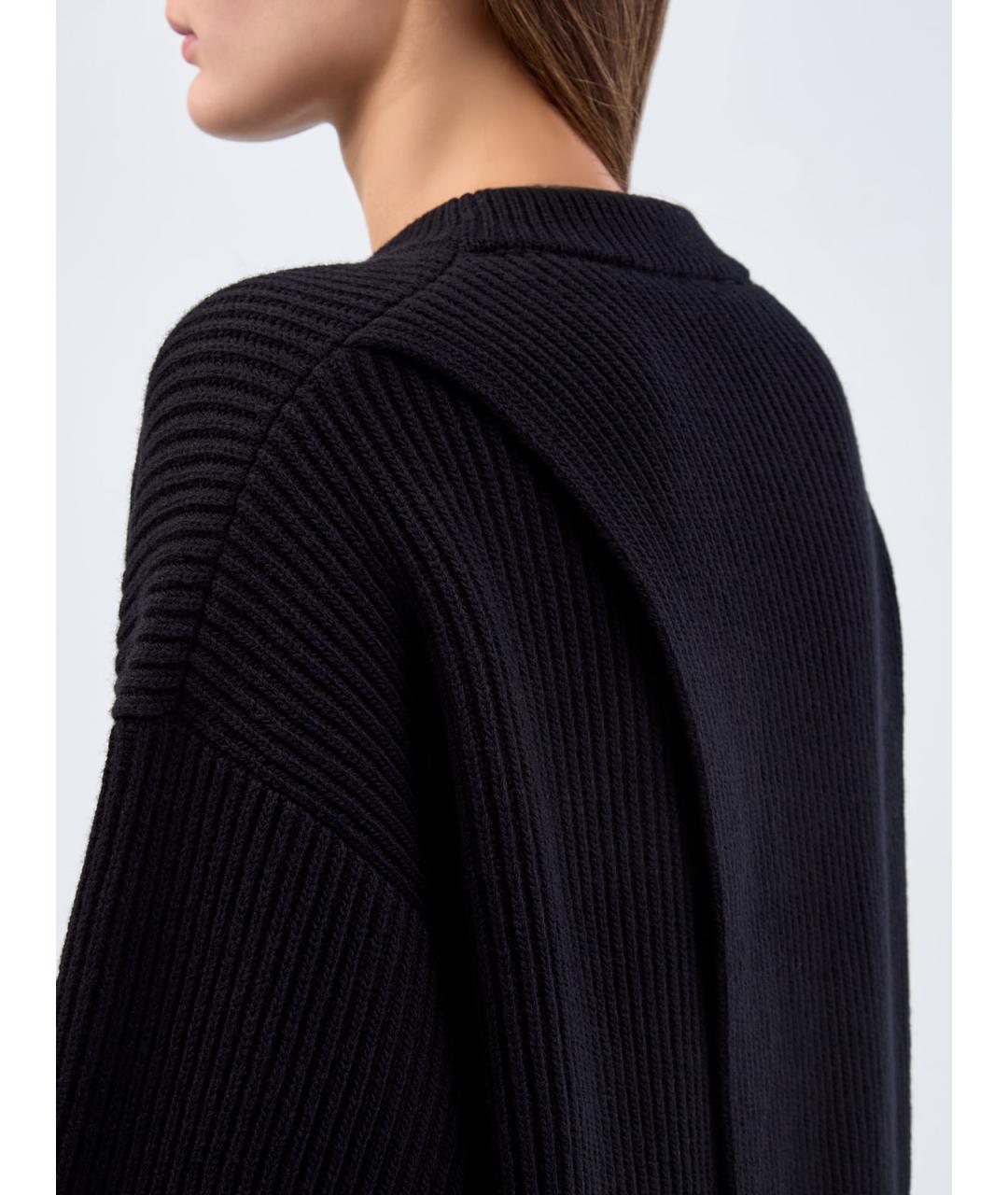 JIL SANDER Черный шерстяной джемпер / свитер, фото 3