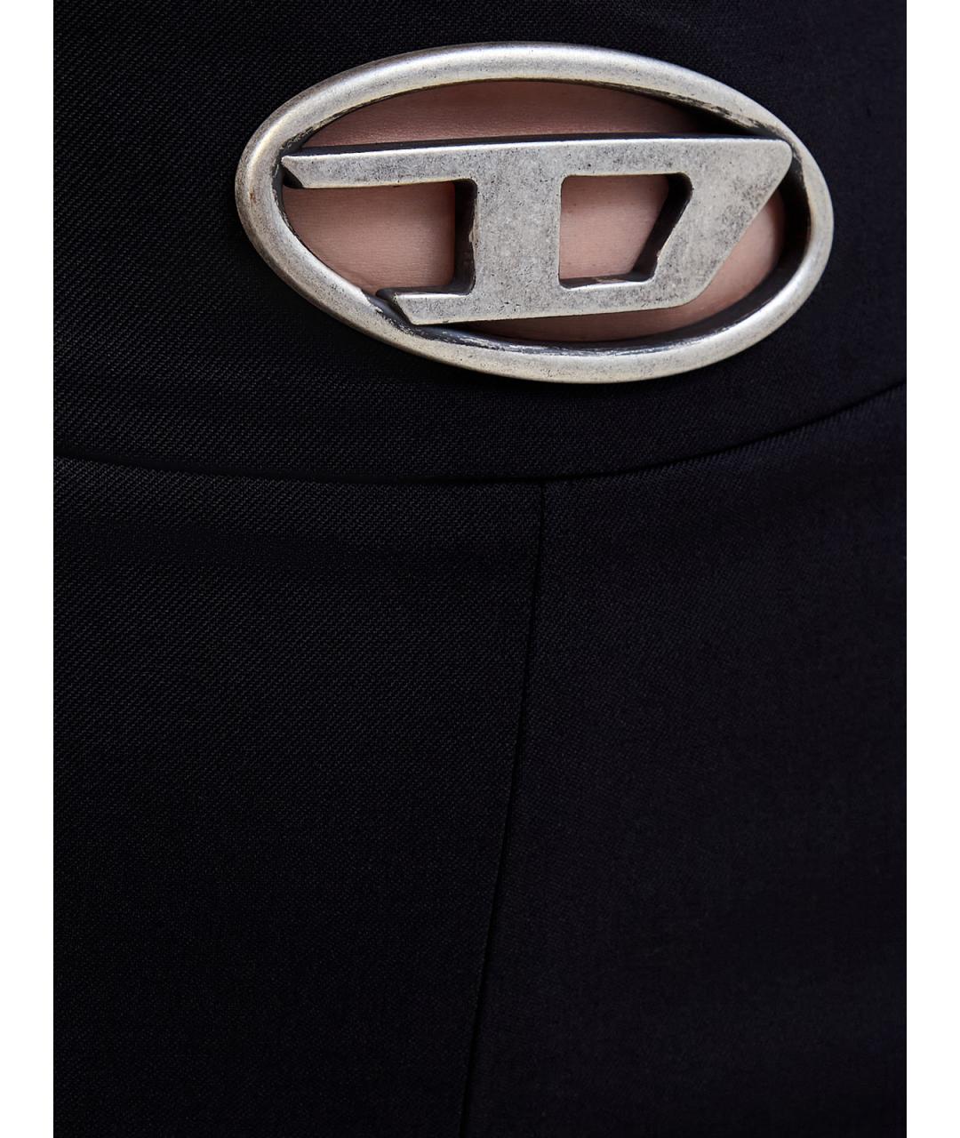 DIESEL Черные полиэстеровые брюки узкие, фото 5