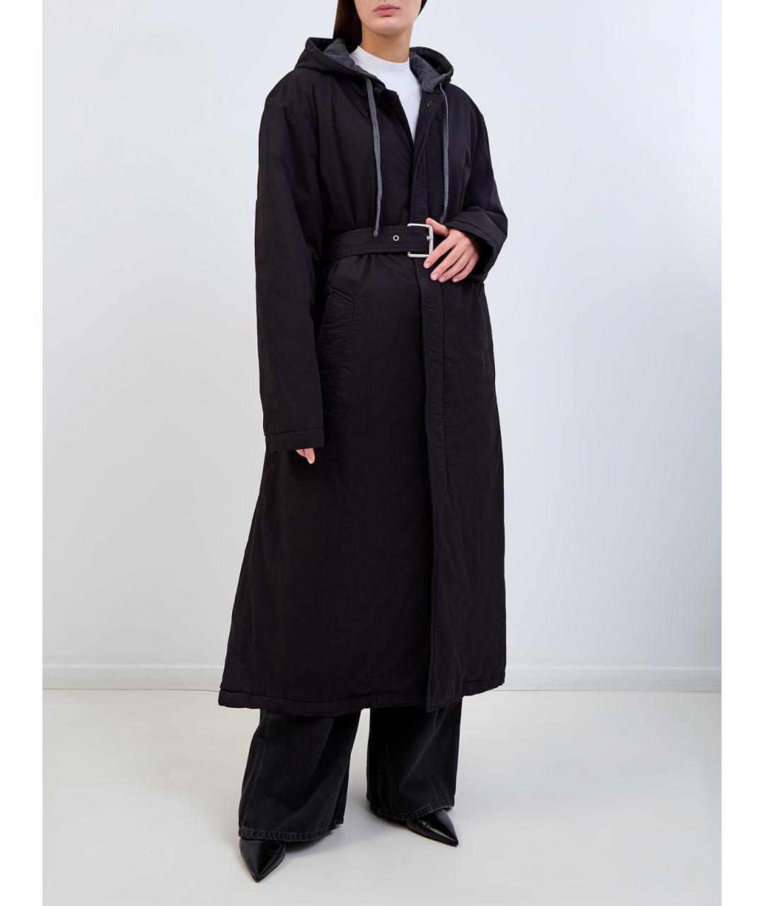 DIESEL Черный хлопковый тренч/плащ, фото 3