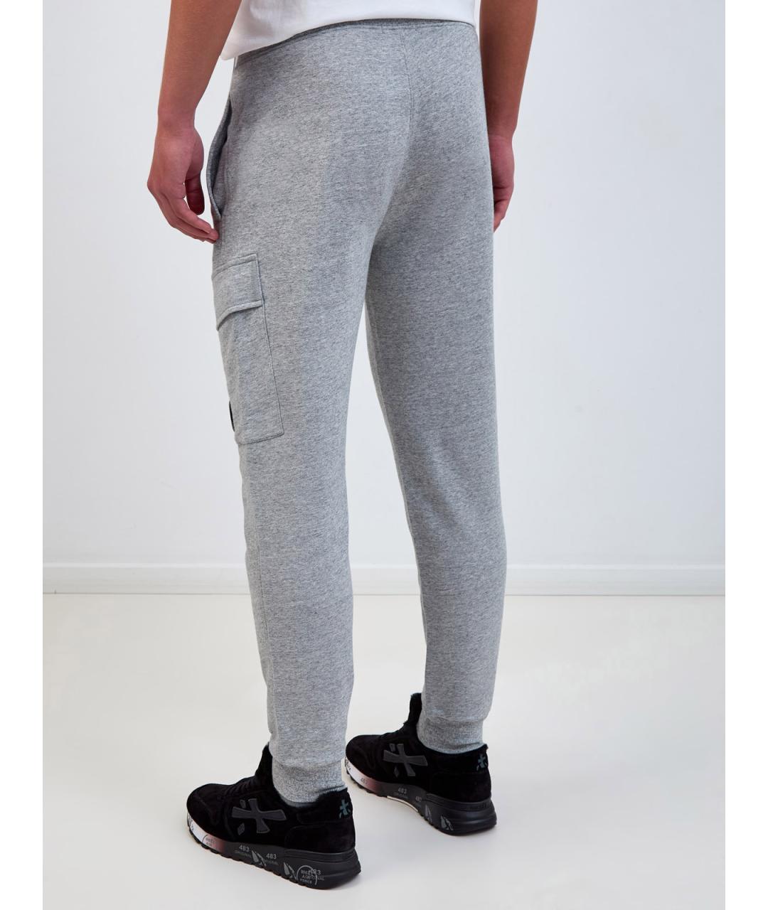 CP COMPANY Серые хлопковые повседневные брюки, фото 4