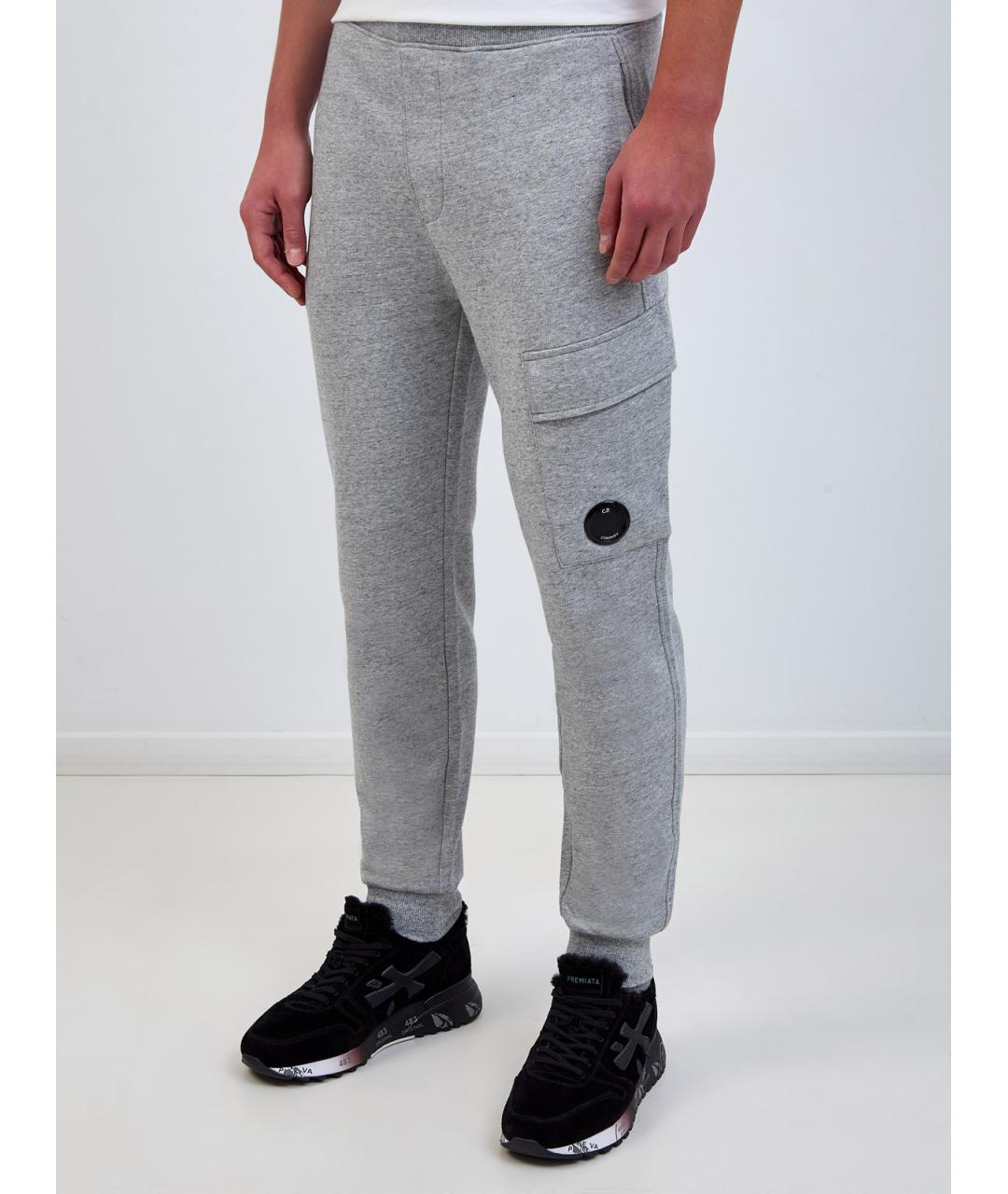 CP COMPANY Серые хлопковые повседневные брюки, фото 3