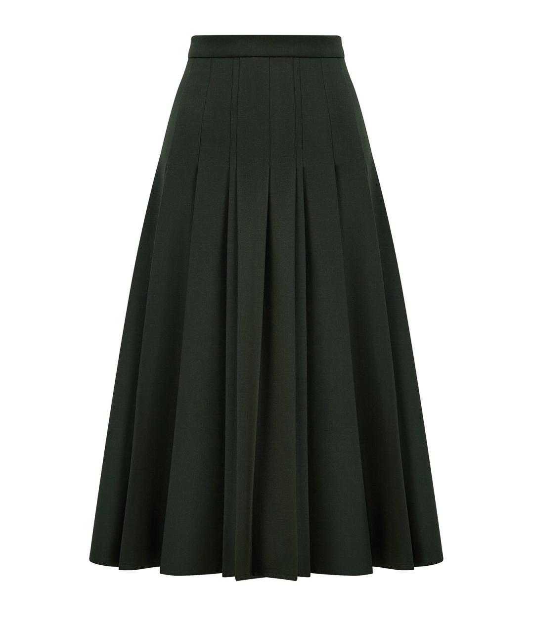 LORENA ANTONIAZZI Зеленая полиэстеровая юбка миди, фото 1