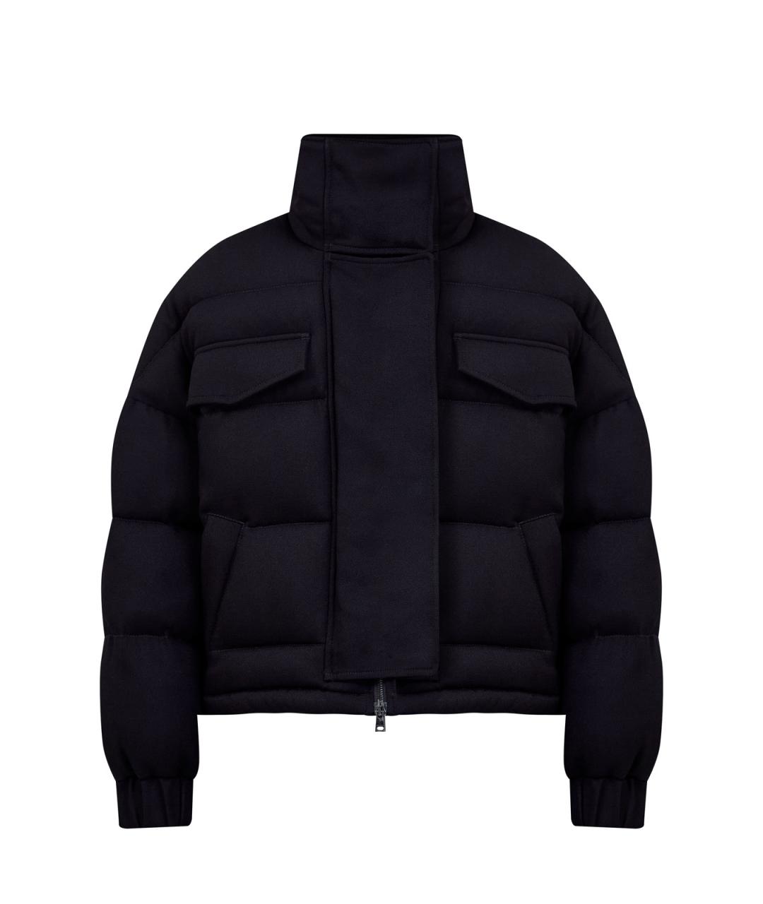 LORENA ANTONIAZZI Черный вискозный пуховик, фото 1