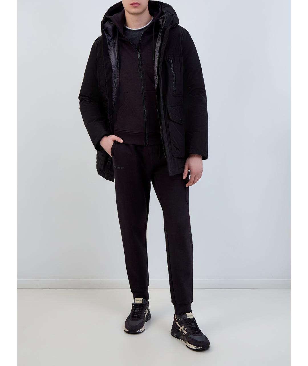 WOOLRICH Черные хлопковые повседневные брюки, фото 2