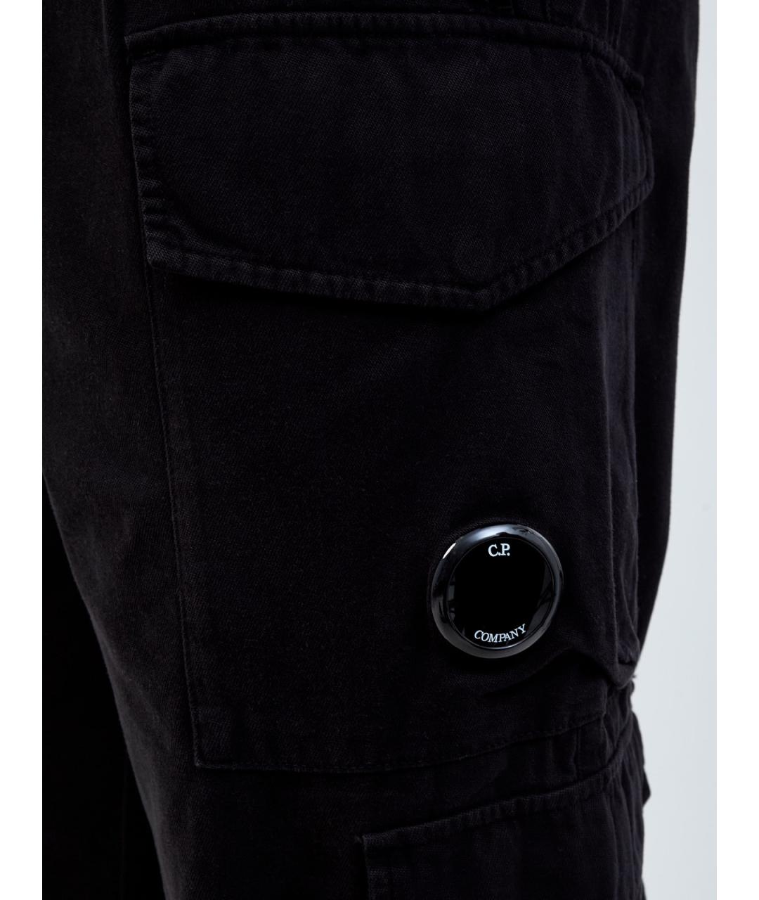 CP COMPANY Черные хлопковые повседневные брюки, фото 5