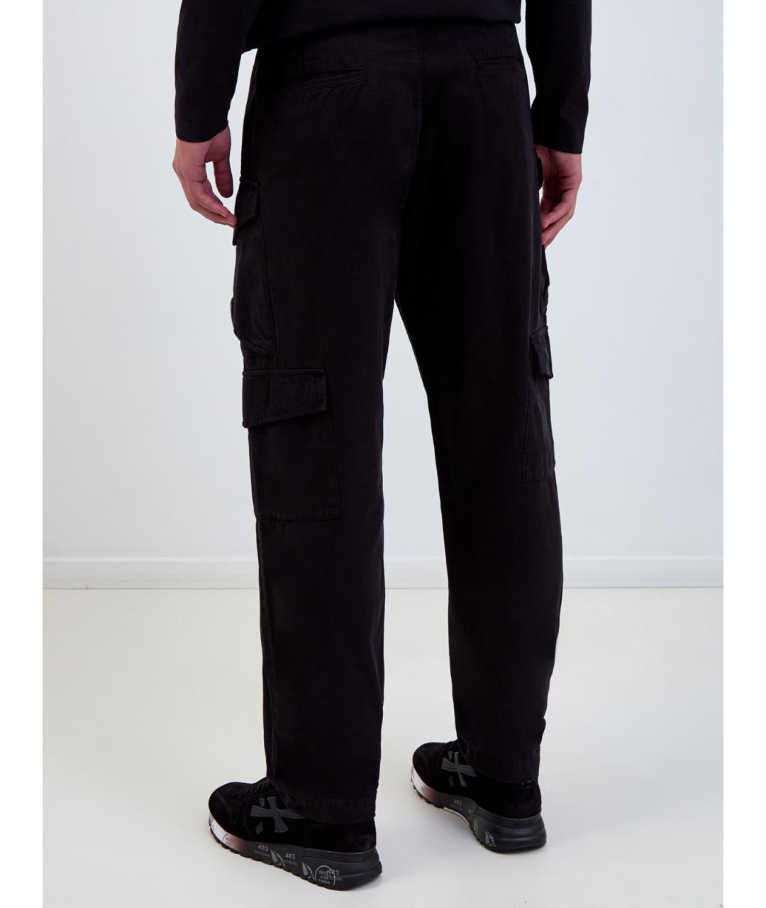 CP COMPANY Черные хлопковые повседневные брюки, фото 4