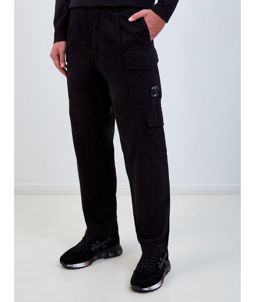 CP COMPANY Черные хлопковые повседневные брюки, фото 3
