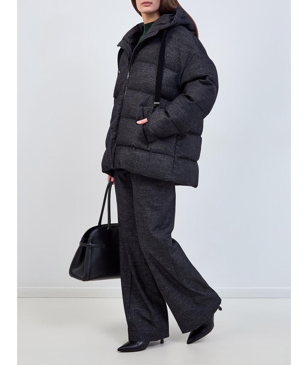 LORENA ANTONIAZZI Антрацитовая шерстяная куртка, фото 2