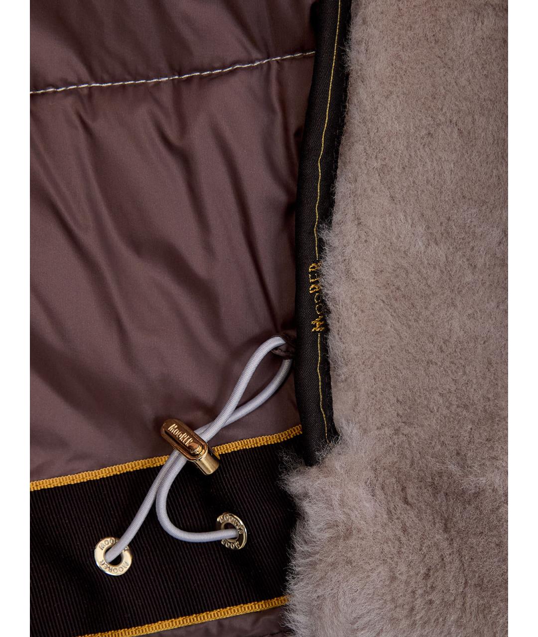 MOORER Бежевая кожаная дубленка, фото 4