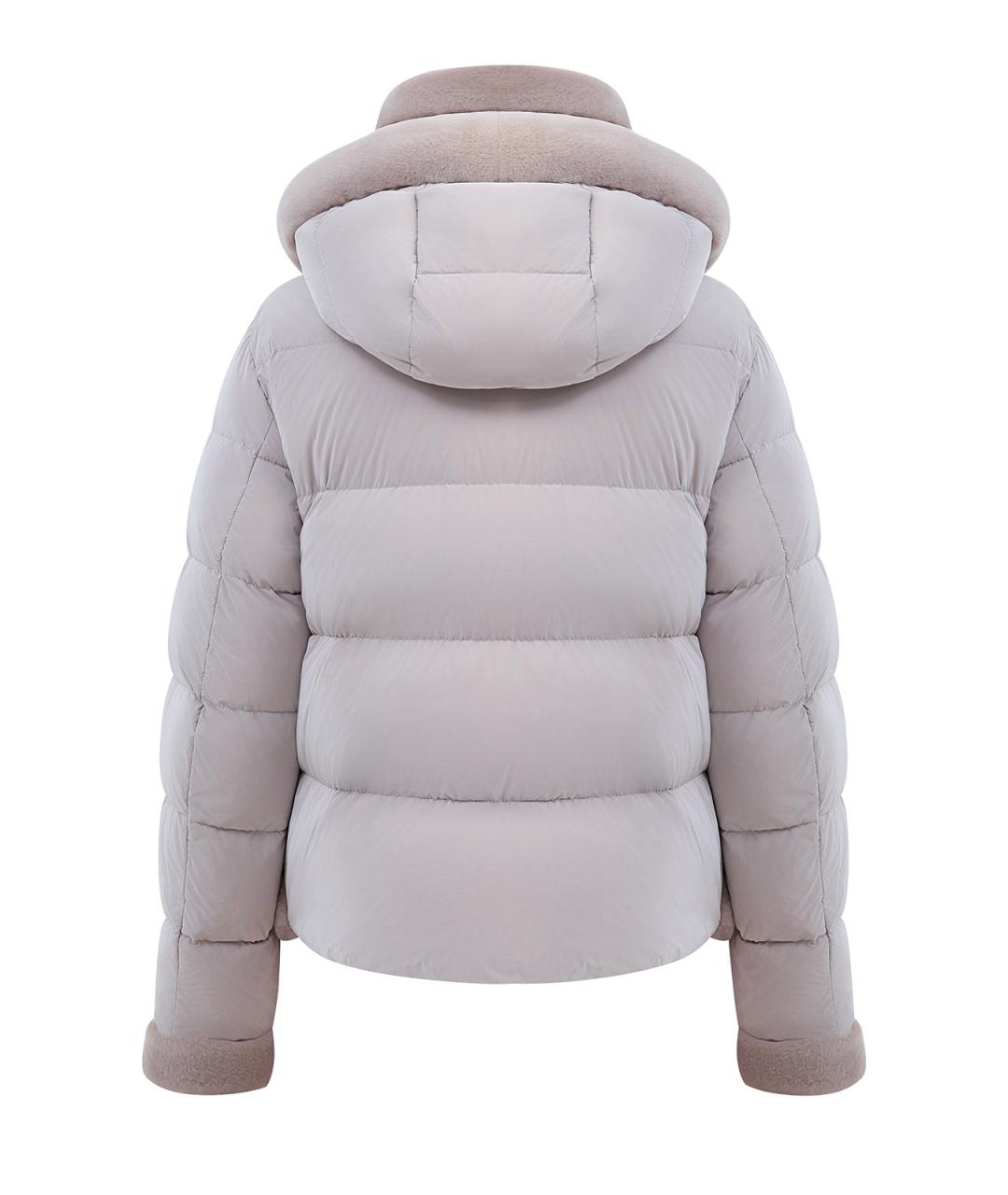 MOORER Бежевая кожаная дубленка, фото 2