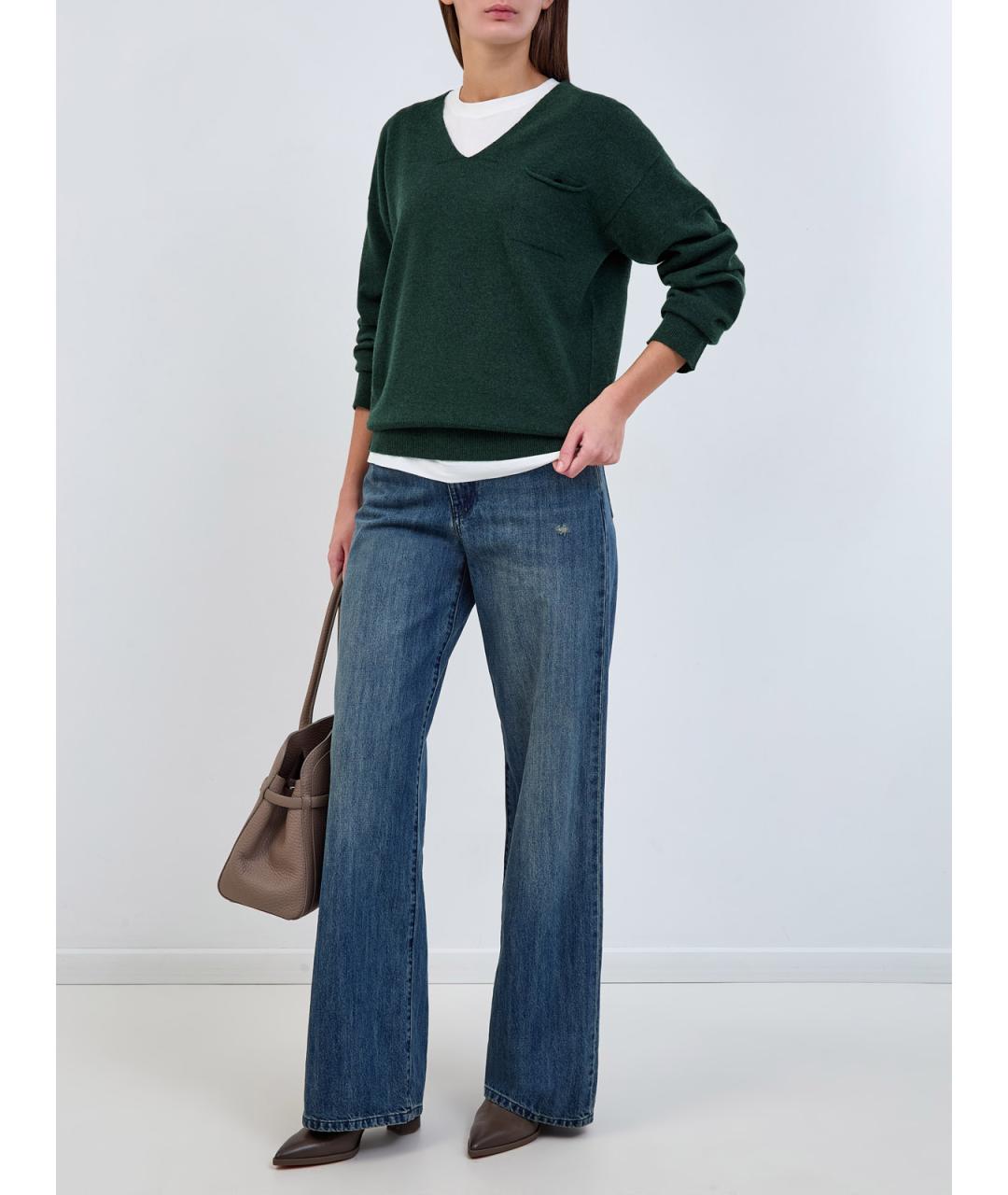 LORENA ANTONIAZZI Зеленый шерстяной джемпер / свитер, фото 2