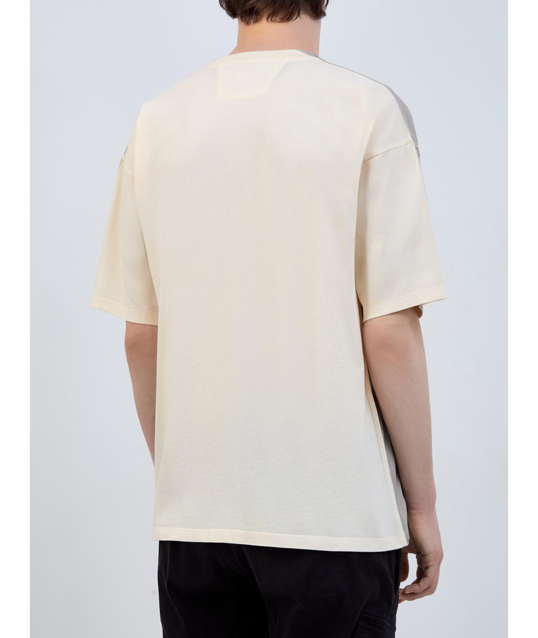 CP COMPANY Бежевая хлопковая футболка, фото 4
