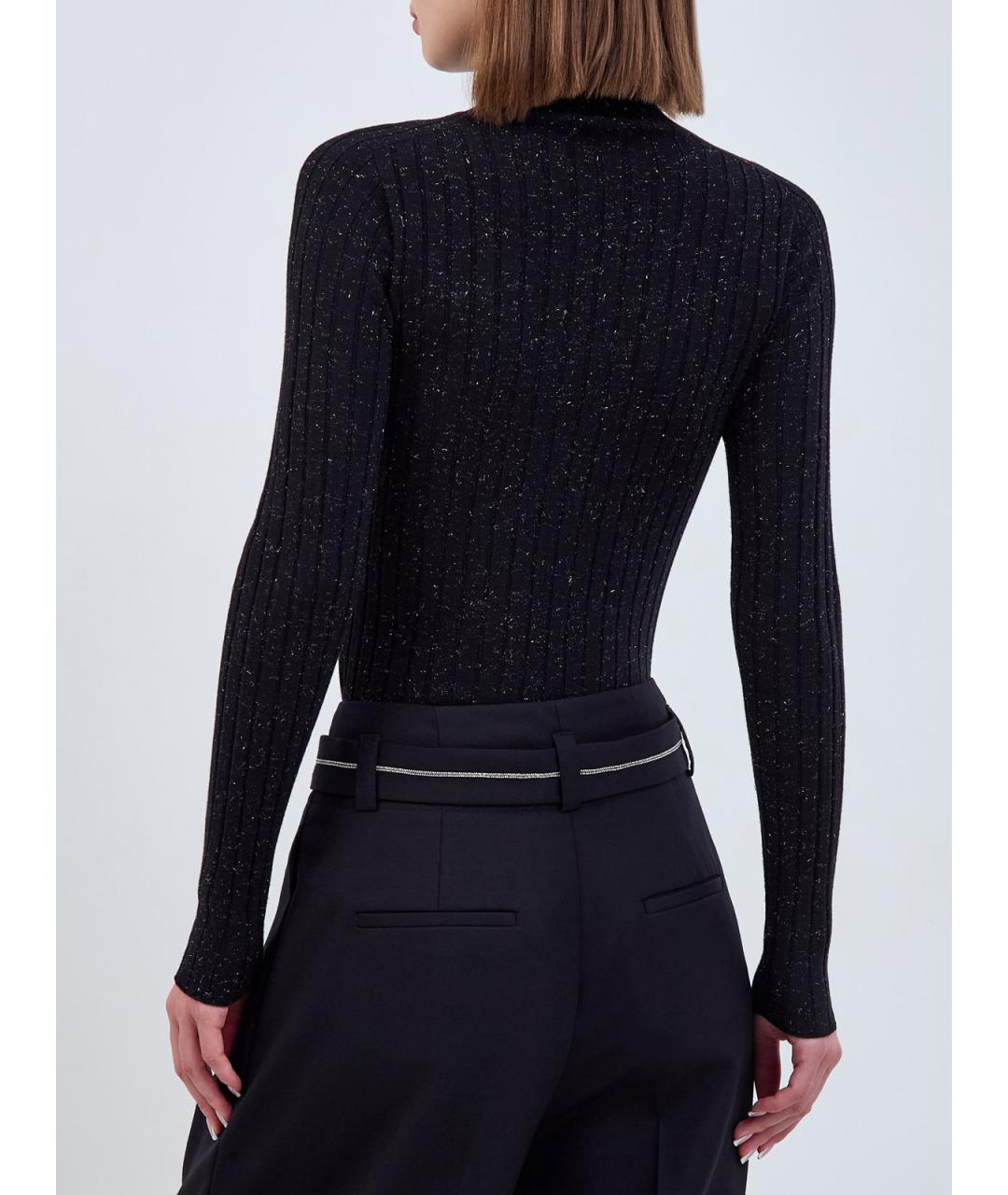 PESERICO Черная шерстяная водолазка, фото 4