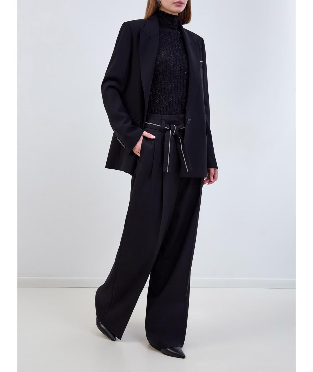 PESERICO Черная шерстяная водолазка, фото 2