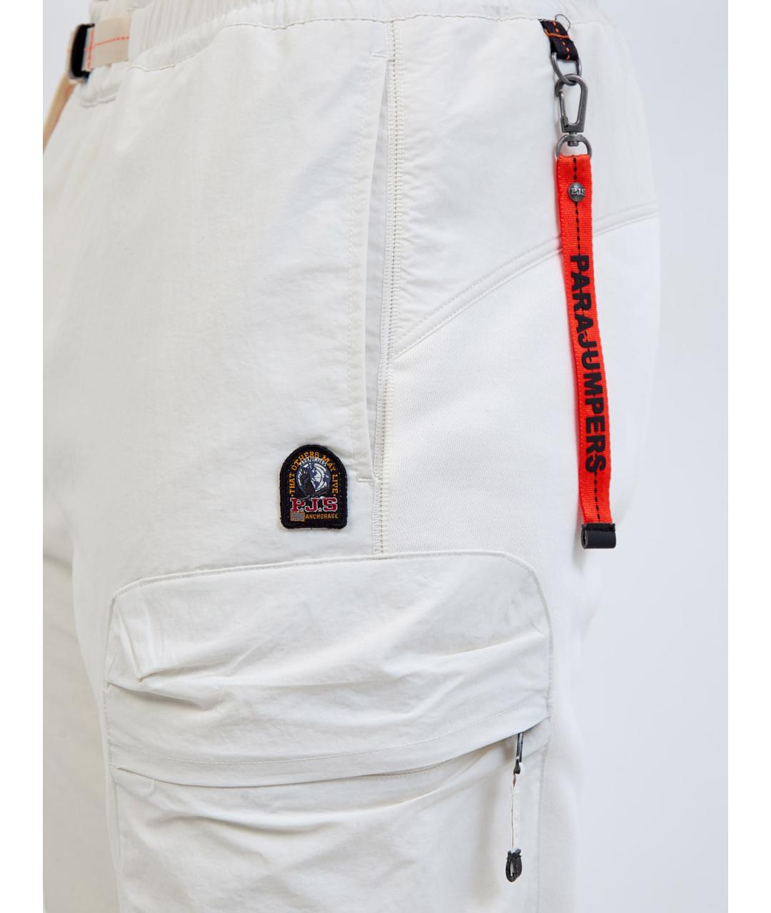 PARAJUMPERS Белые хлопковые повседневные брюки, фото 5