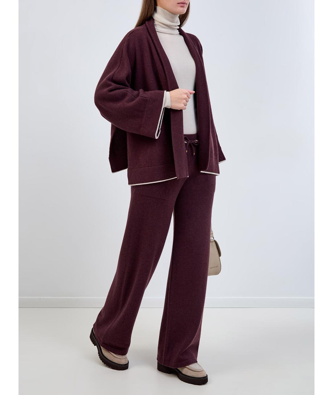 ELEVENTY Бордовый кашемировый кардиган, фото 2