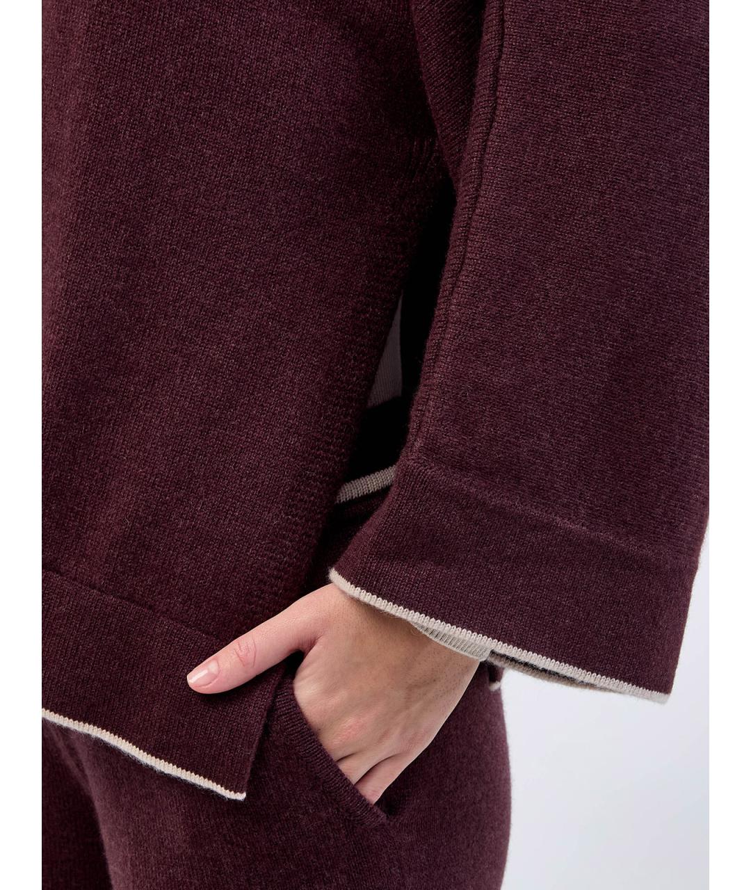 ELEVENTY Бордовый кашемировый кардиган, фото 5