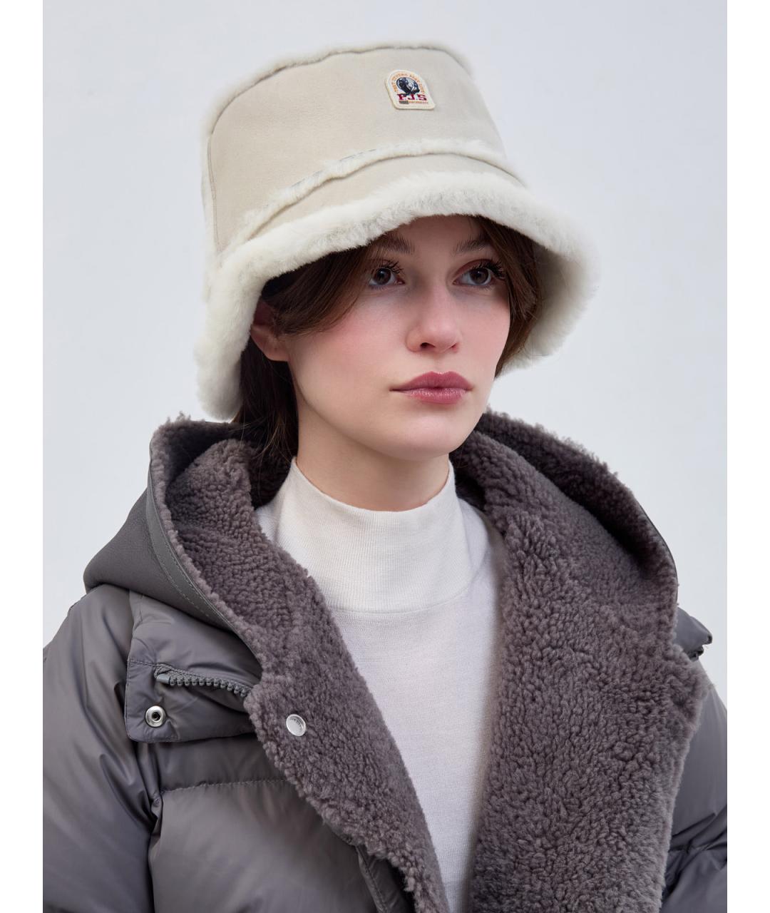 PARAJUMPERS Бежевая шерстяная шляпа, фото 2