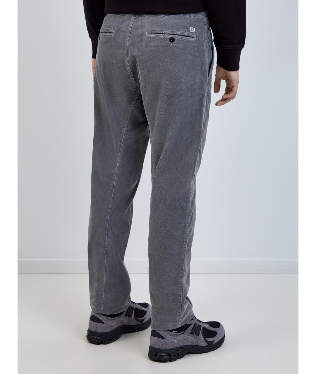 CP COMPANY Серые хлопковые повседневные брюки, фото 4