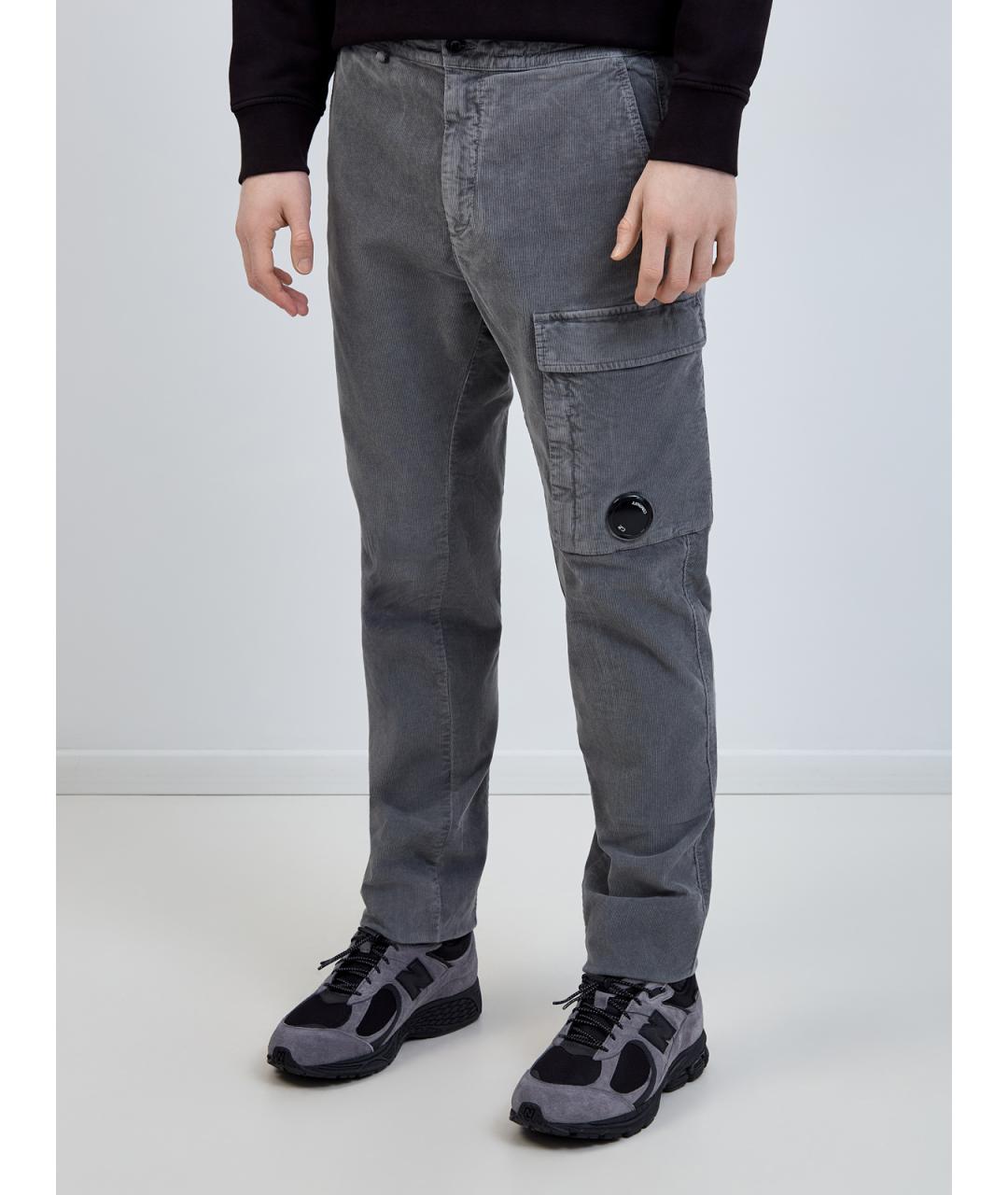 CP COMPANY Серые хлопковые повседневные брюки, фото 3