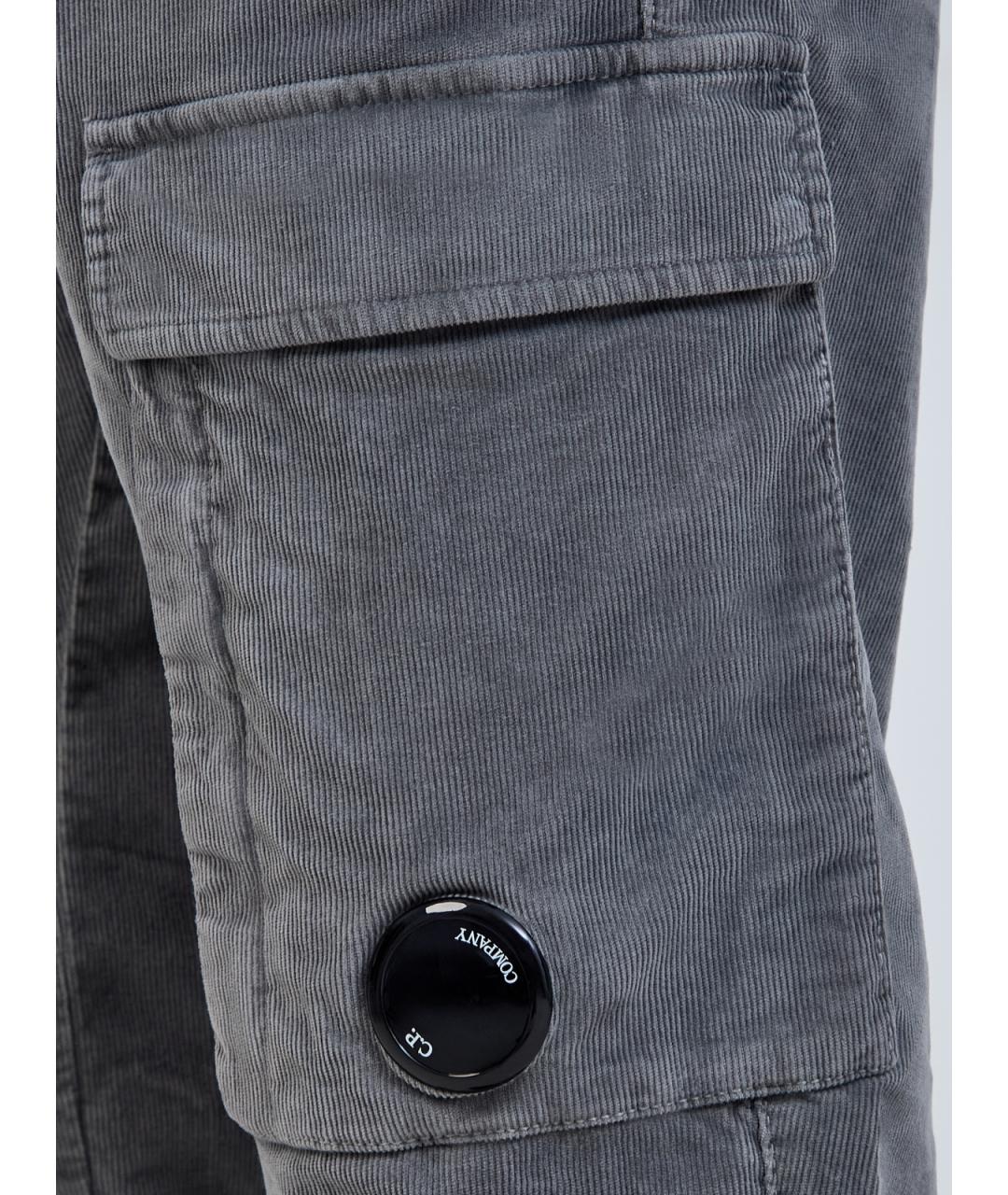 CP COMPANY Серые хлопковые повседневные брюки, фото 5