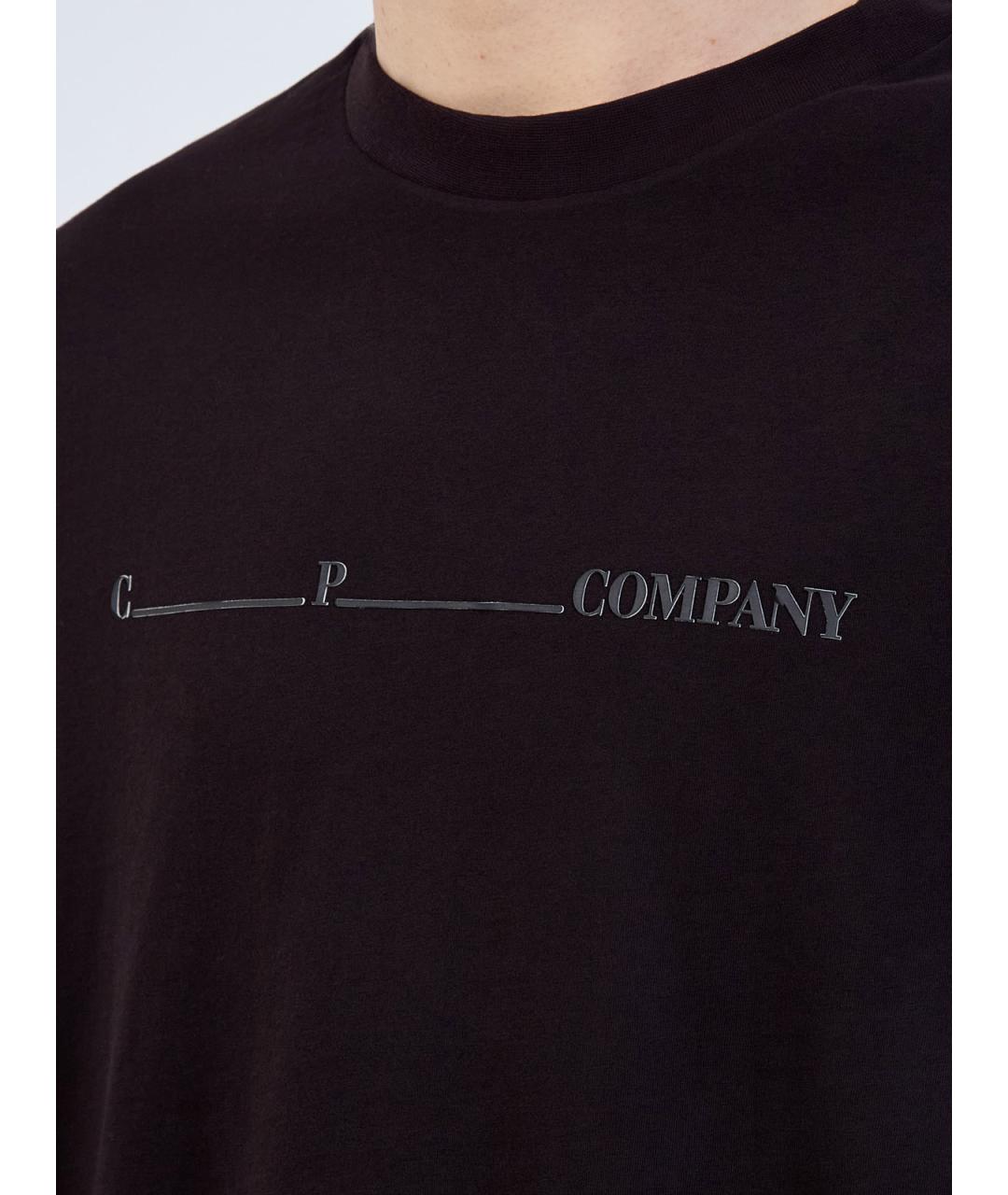 CP COMPANY Черная хлопковая футболка, фото 3