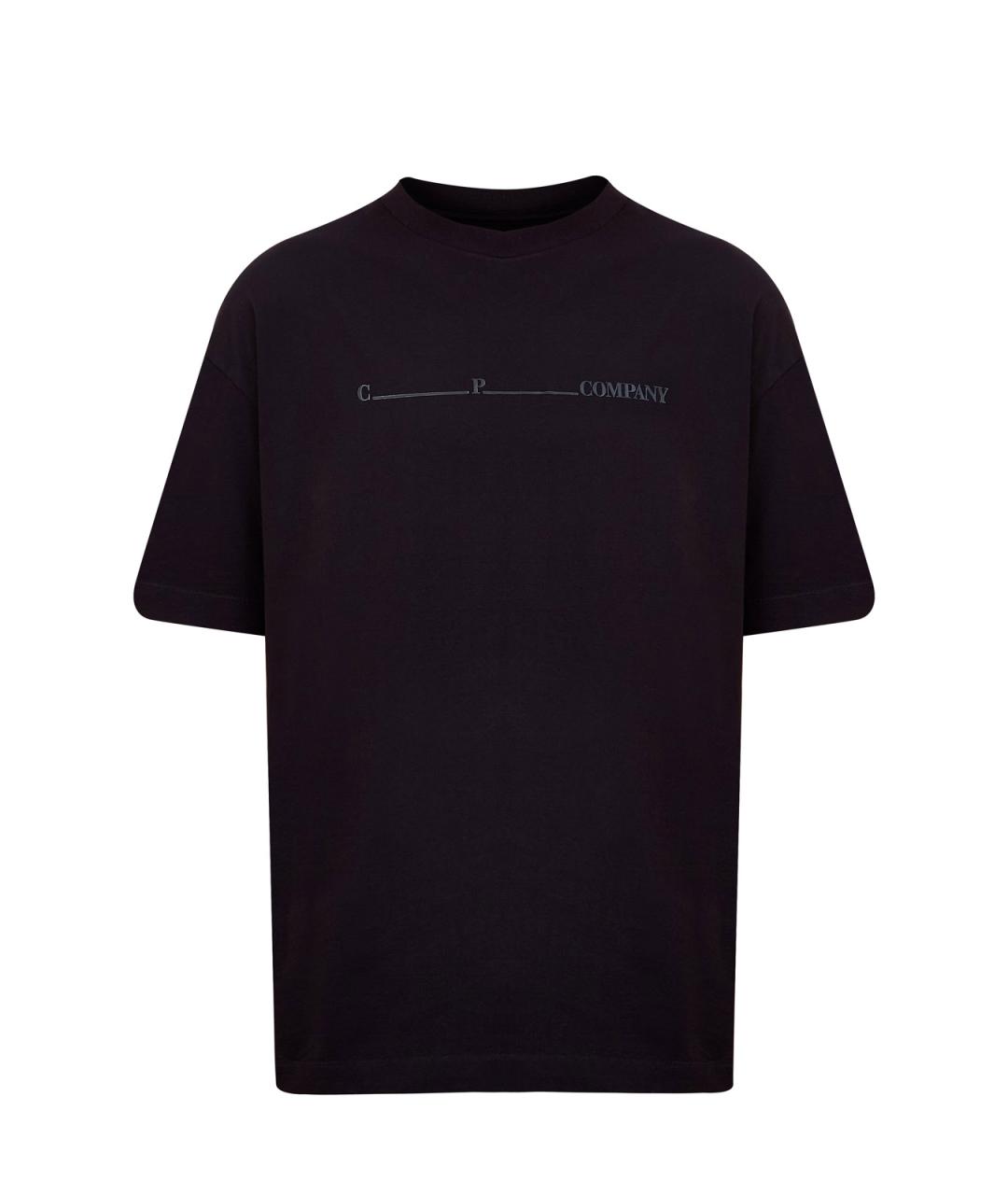 CP COMPANY Черная хлопковая футболка, фото 1