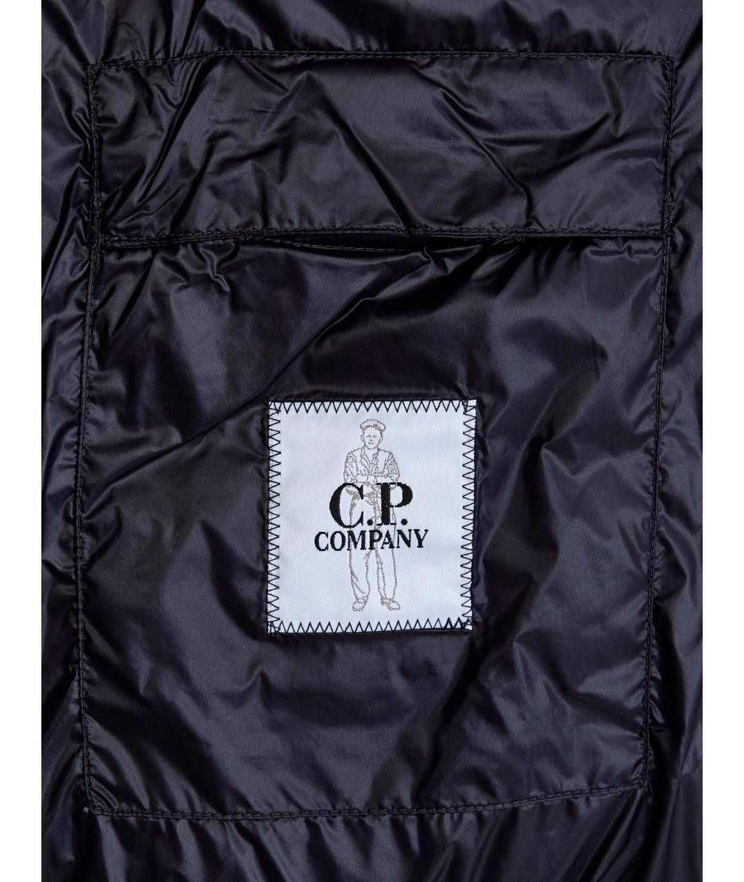 CP COMPANY Черный полиамидовый пуховик, фото 4