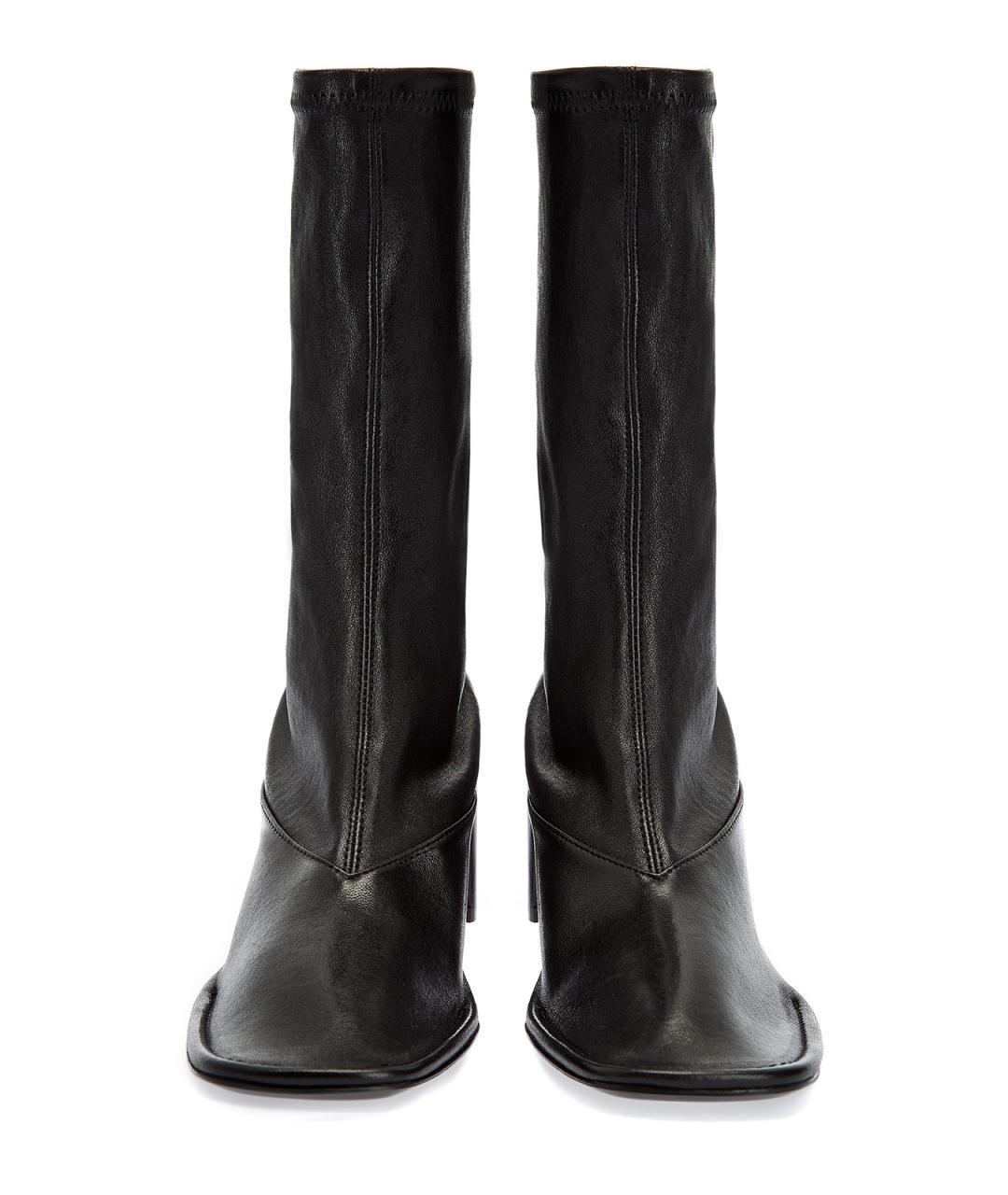 JIL SANDER Черные кожаные ботильоны, фото 6