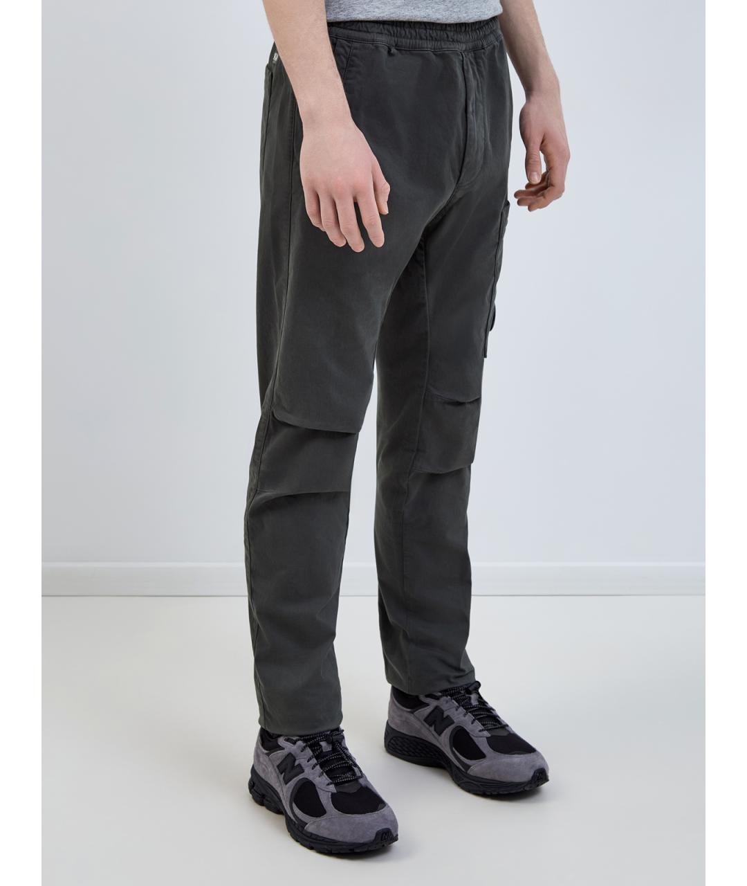 CP COMPANY Серые хлопковые повседневные брюки, фото 3