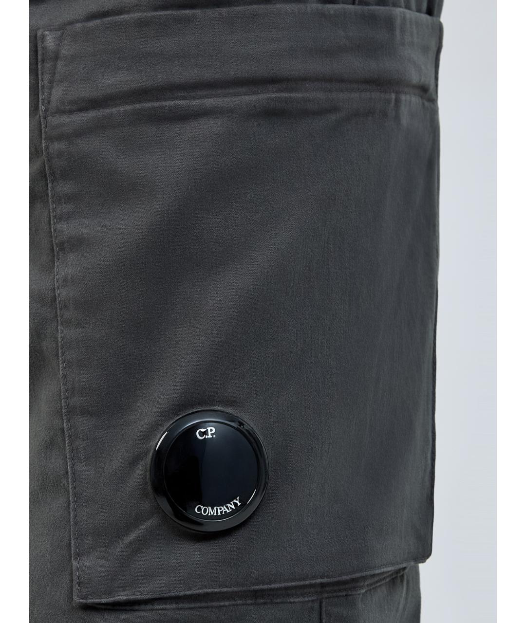CP COMPANY Серые хлопковые повседневные брюки, фото 5