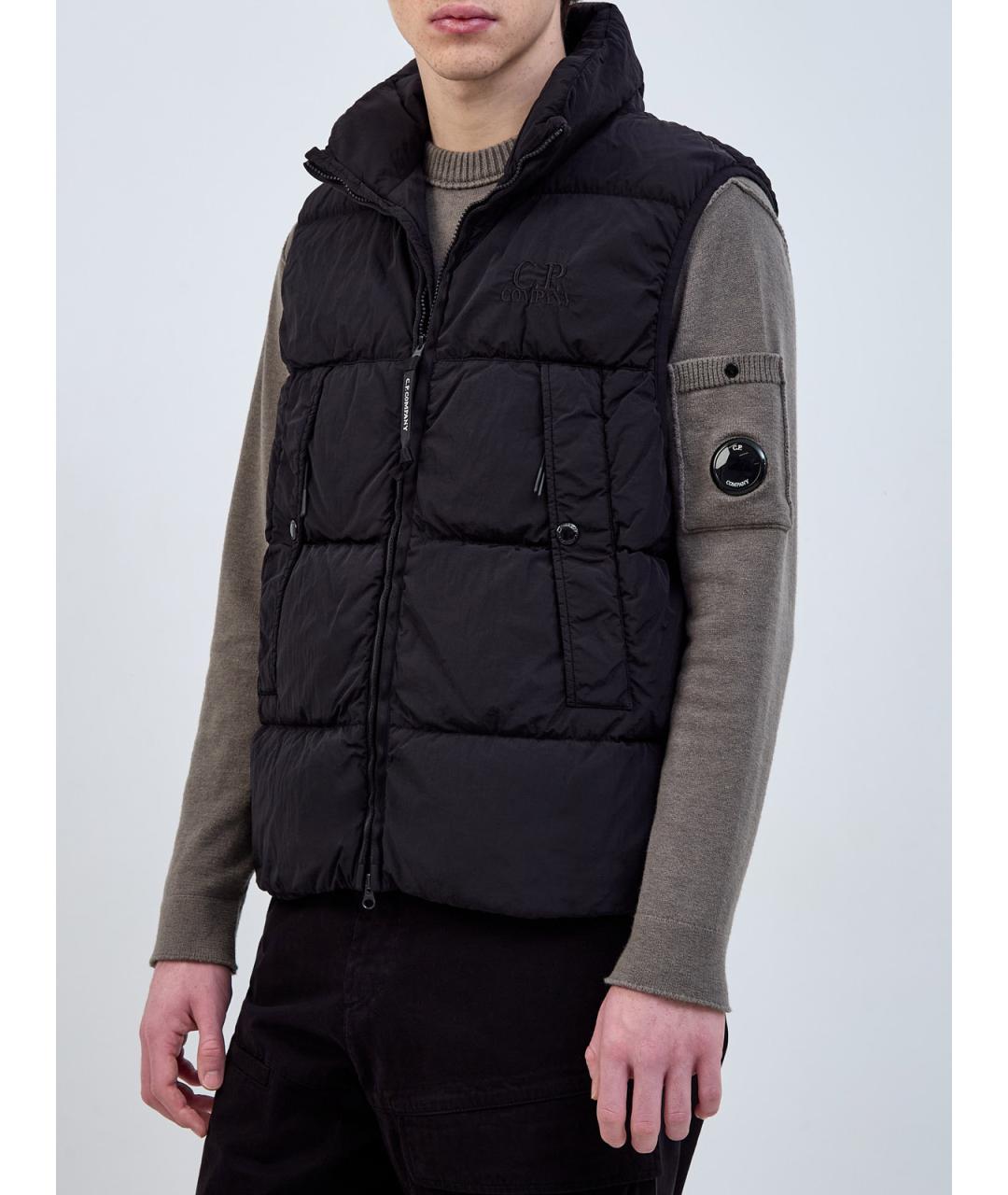 CP COMPANY Черный полиамидовый жилет, фото 3