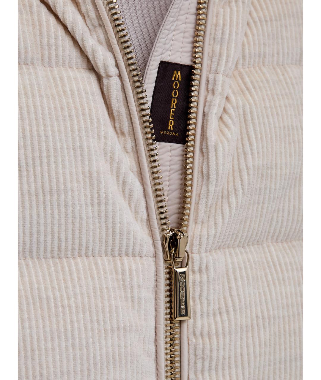 MOORER Бежевый хлопковый жилет, фото 6