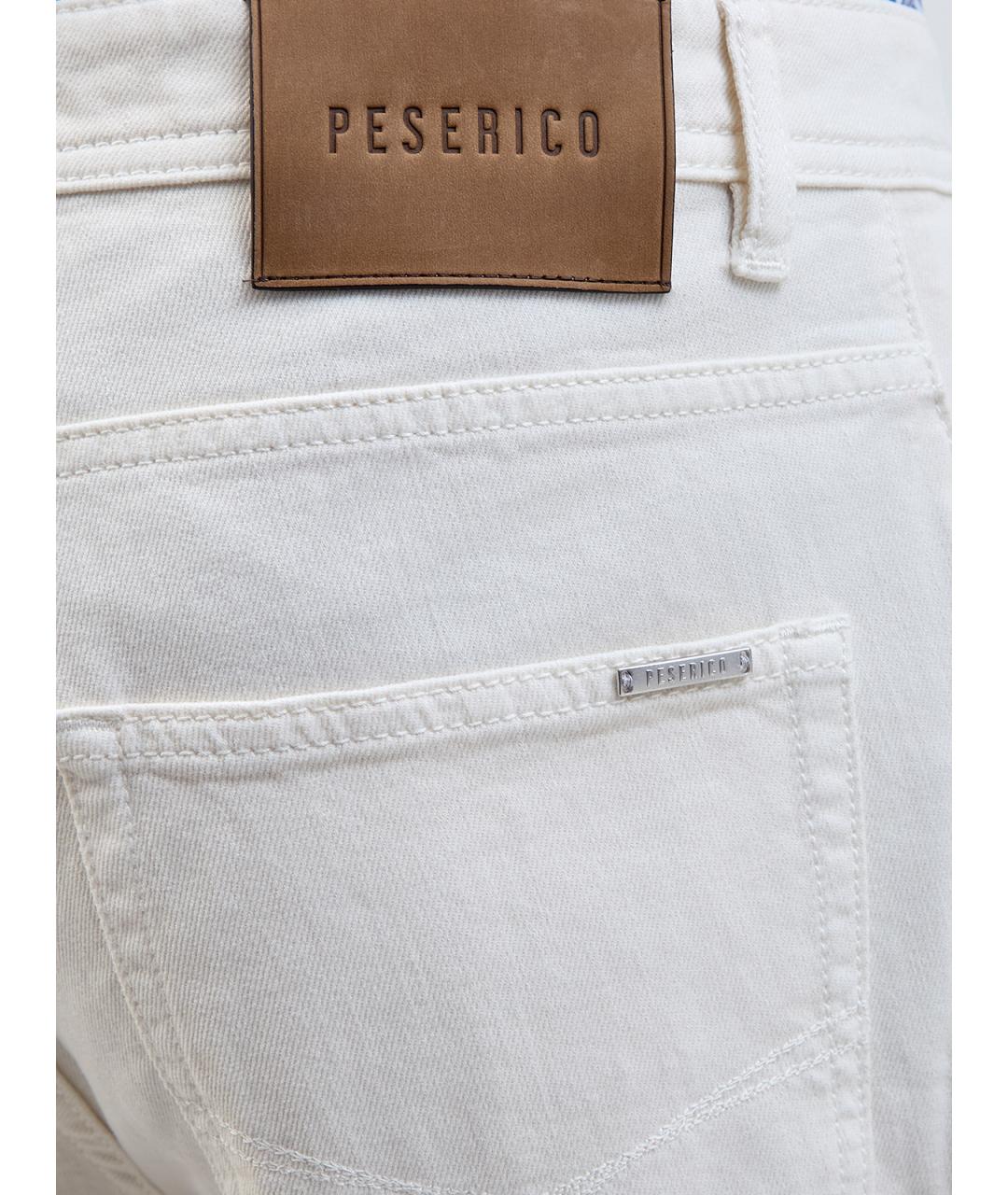 PESERICO Белые хлопковые прямые джинсы, фото 5