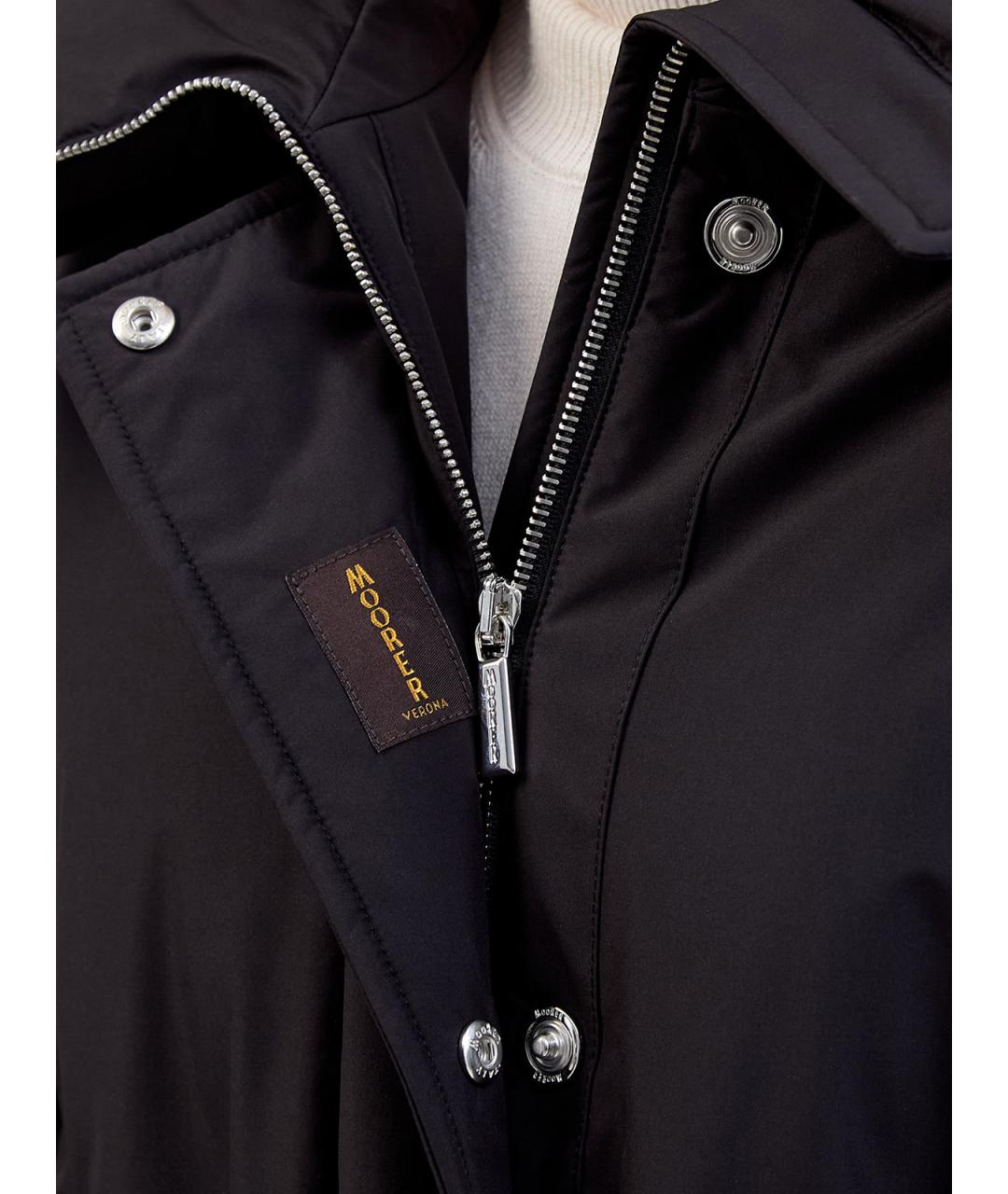 MOORER Черный полиэстеровый пуховик, фото 6