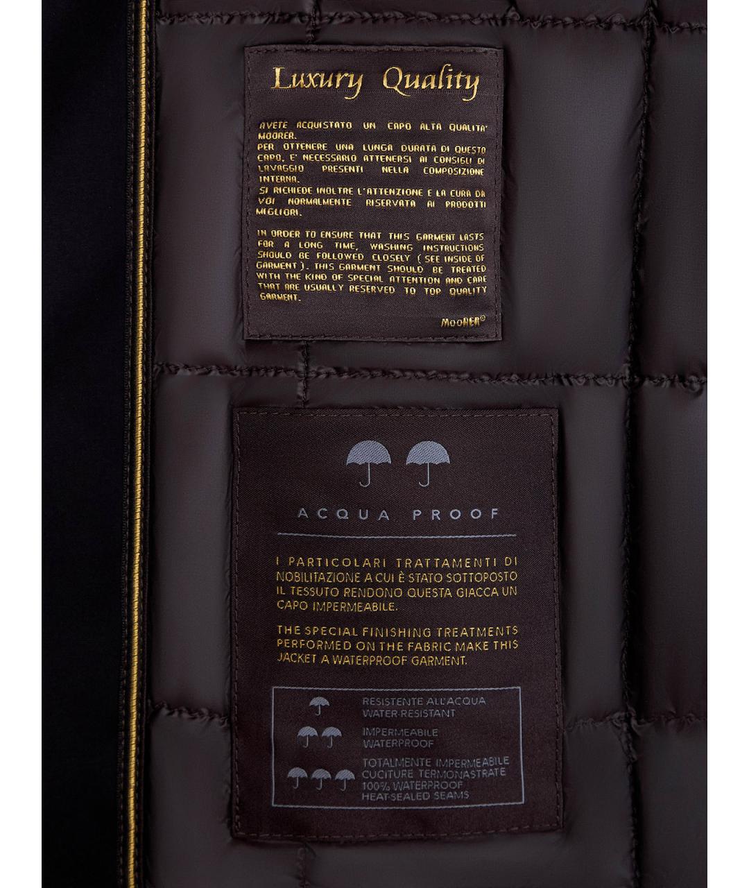 MOORER Черный полиэстеровый пуховик, фото 7