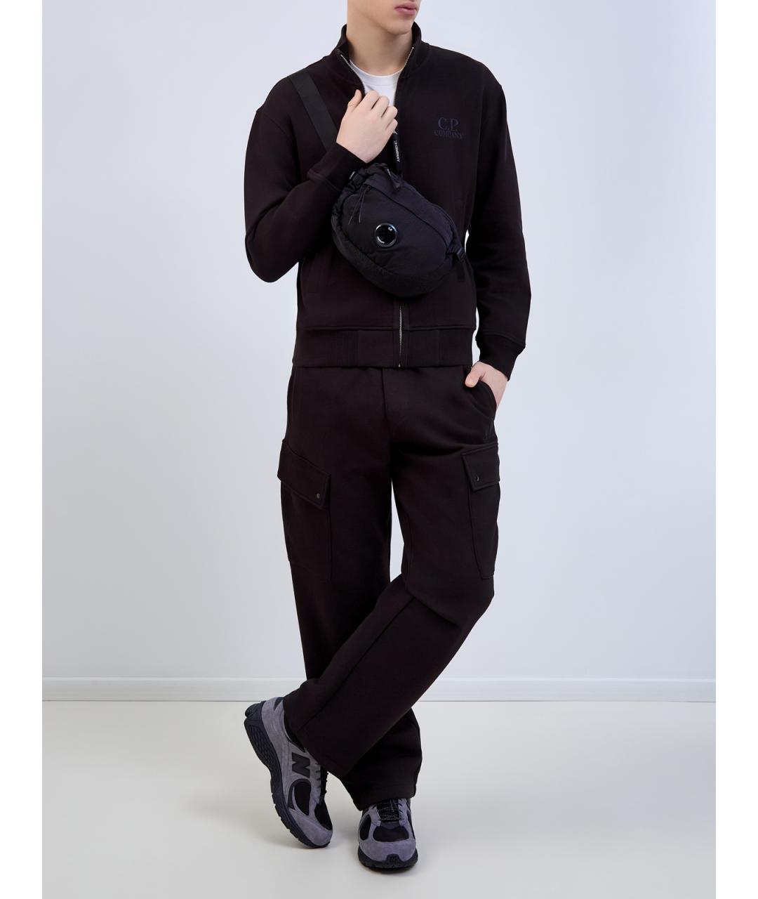 CP COMPANY Черные хлопковые повседневные брюки, фото 2