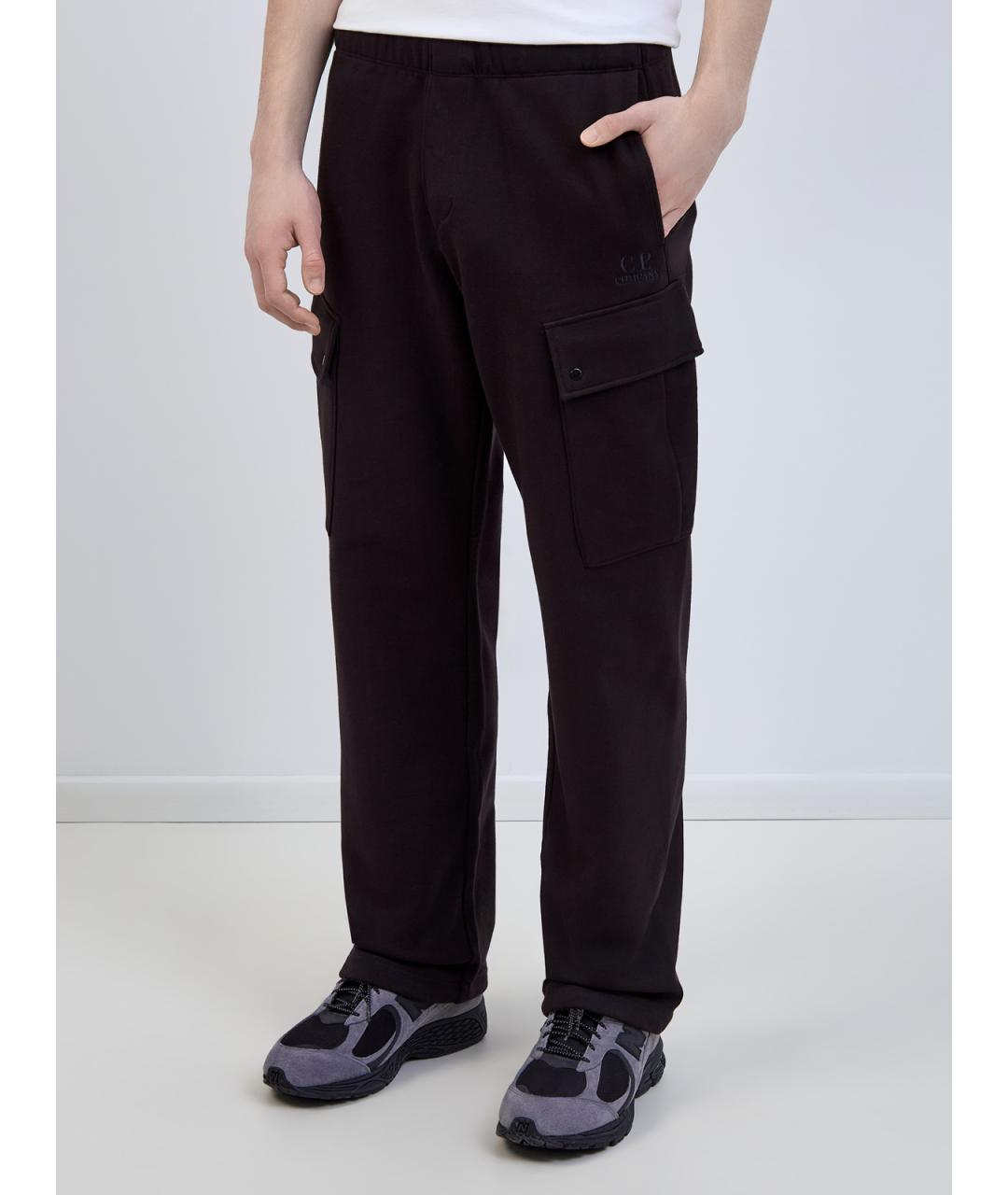 CP COMPANY Черные хлопковые повседневные брюки, фото 3